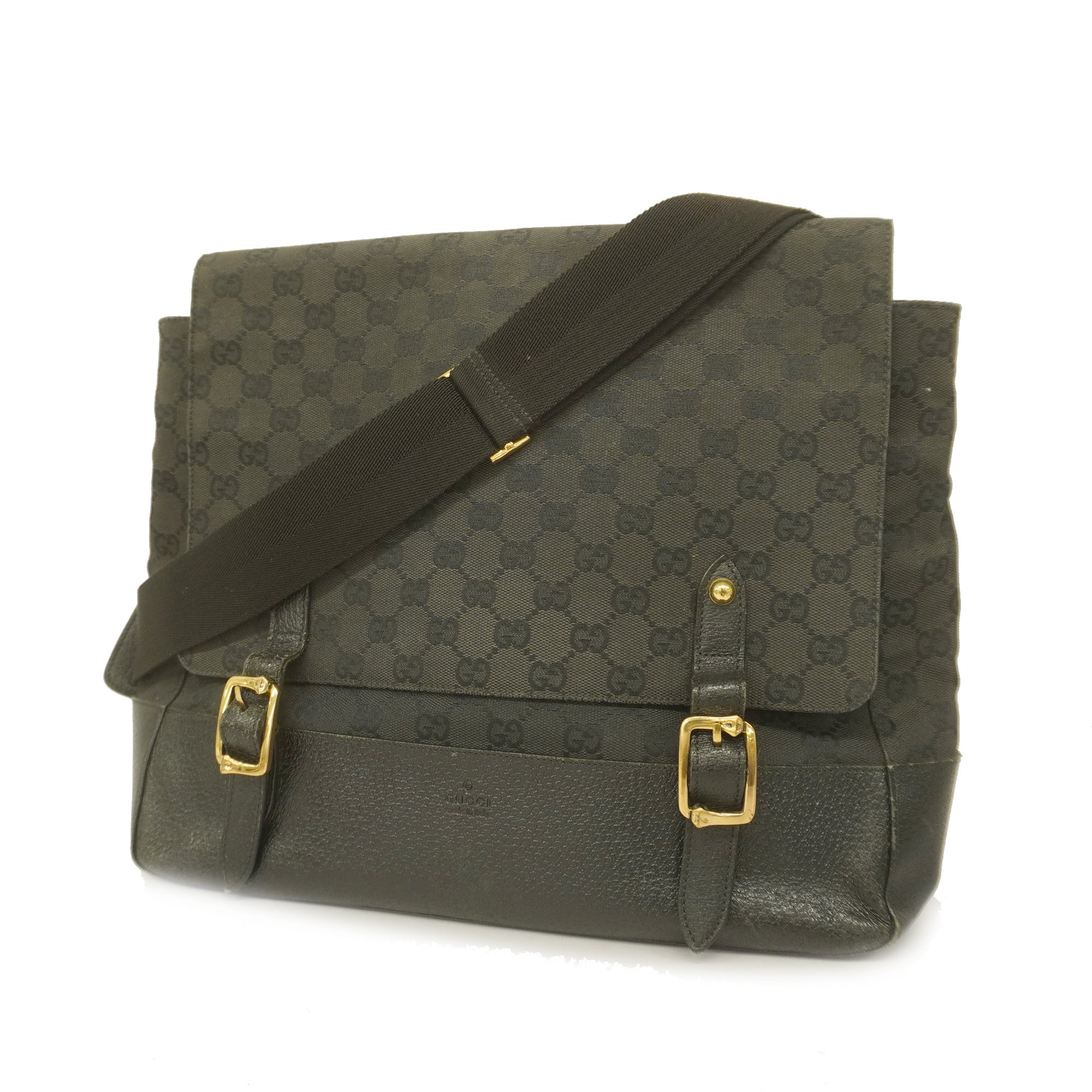 Gucciauth Gg Canvas 35098 Women's Gg Canvas Shoulder Bag Black